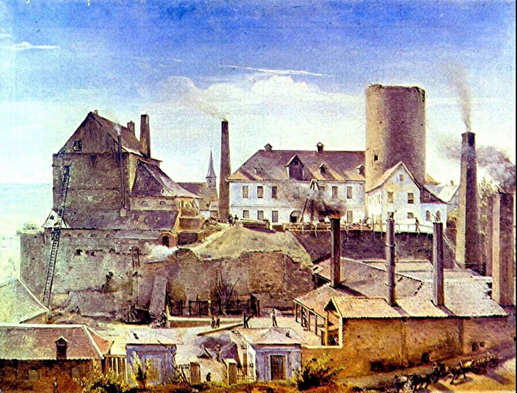 Gelände der Mechanischen Werkstätte Harkort & Co um 1834.