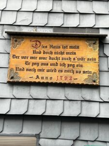 Hausinschrift von 1792