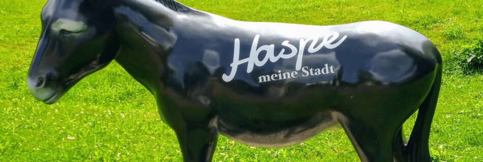 Skultur eines Hasper Esels