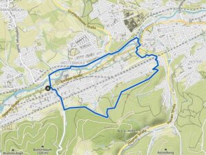 Karte der Wanderstrecke