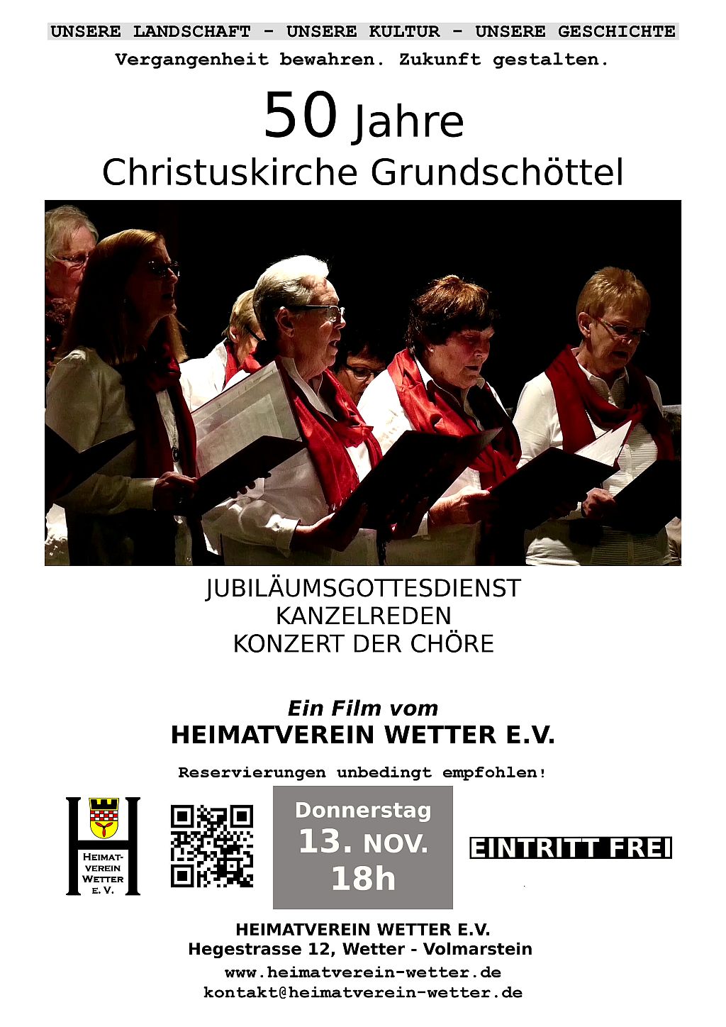 Plakat 50 Jahre Christuskirche Grundschöttel